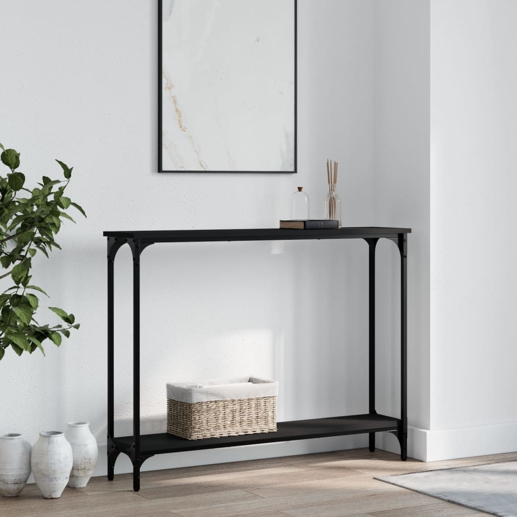 VidaXL Wandtafel 100x22,5x75 cm bewerkt hout zwart