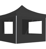 VidaXL Partytent inklapbaar met wanden 2x2 m aluminium antraciet