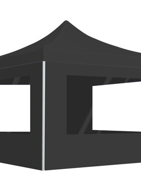 vidaXL Partytent inklapbaar met wanden 2x2 m aluminium antraciet