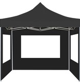 VidaXL Partytent inklapbaar met wanden 2x2 m aluminium antraciet
