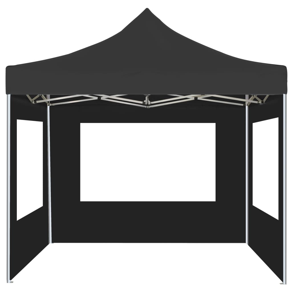 VidaXL Partytent inklapbaar met wanden 2x2 m aluminium antraciet