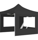VidaXL Partytent inklapbaar met wanden 2x2 m aluminium antraciet