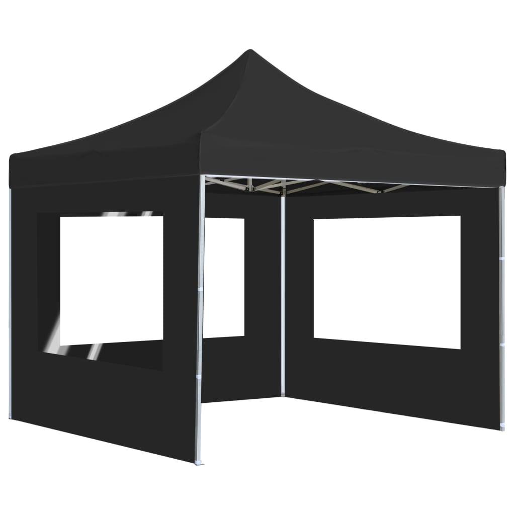 VidaXL Partytent inklapbaar met wanden 2x2 m aluminium antraciet