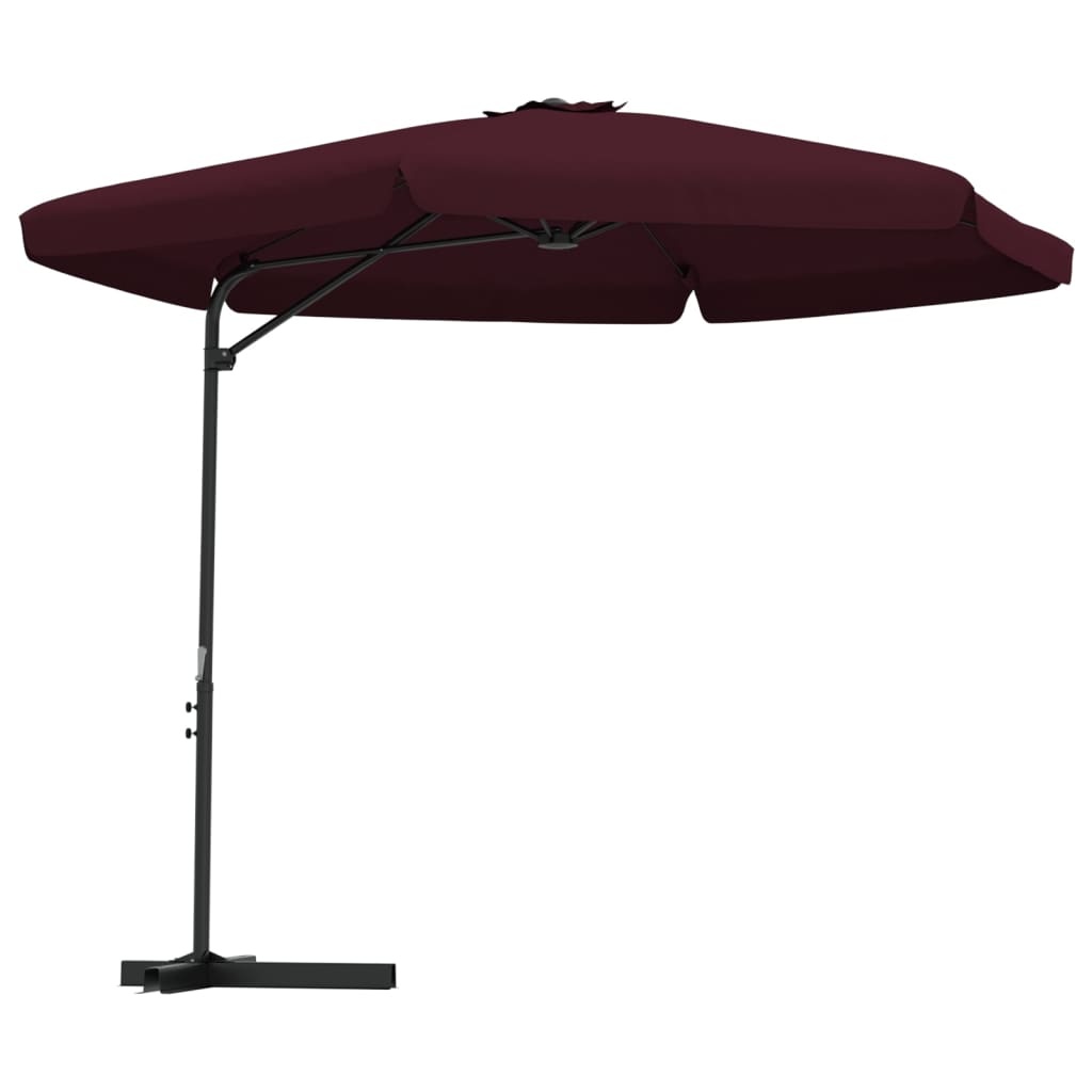 vidaXL Parasol met stalen paal 300 cm bordeauxrood