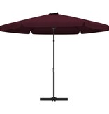 vidaXL Parasol met stalen paal 300 cm bordeauxrood