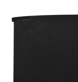 vidaXL Windscherm 5-panelen 600x160 cm stof zwart