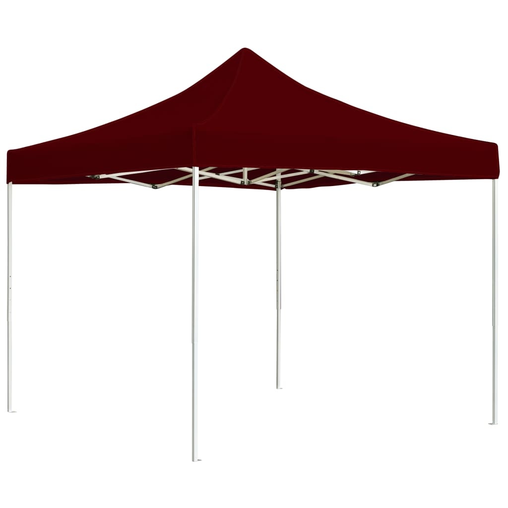 vidaXL Partytent professioneel inklapbaar 3x3 m aluminium wijnrood