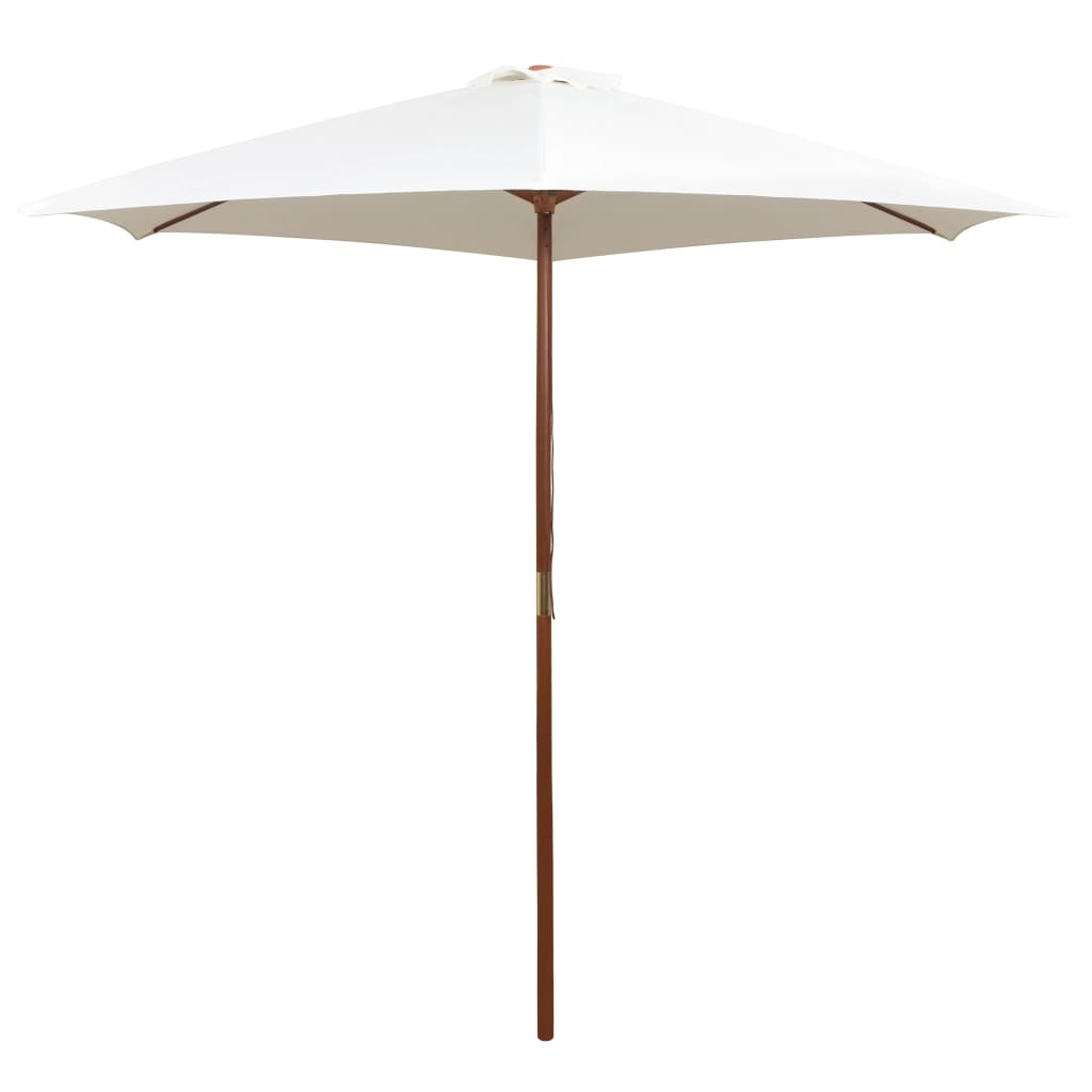 vidaXL Parasol 270x270 cm houten paal crèmewit