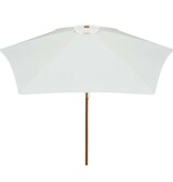 vidaXL Parasol 270x270 cm houten paal crèmewit