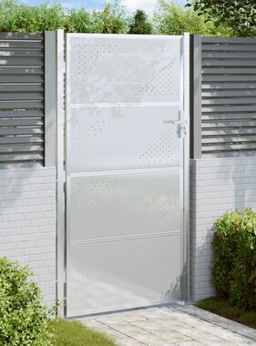 vidaXL Poort 100x180 cm roestvrij staal