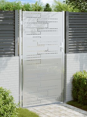 vidaXL Poort 100x180 cm roestvrij staal