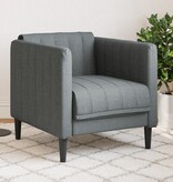 vidaXL Fauteuil stof donkergrijs