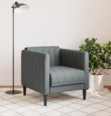 vidaXL Fauteuil stof donkergrijs