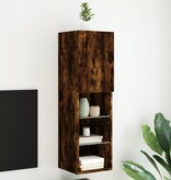 VidaXL Tv-meubel LED-verlichting 30,5x30x102 cm gerookt eikenkleurig