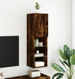 VidaXL Tv-meubel LED-verlichting 30,5x30x102 cm gerookt eikenkleurig