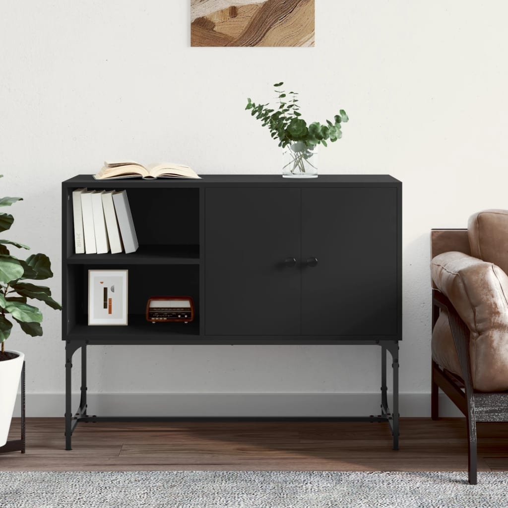 VidaXL Dressoir 100x40x79,5 cm bewerkt hout zwart
