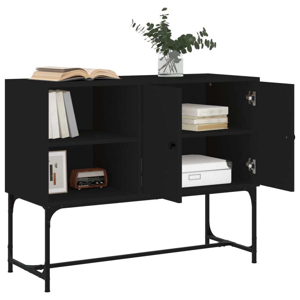 VidaXL Dressoir 100x40x79,5 cm bewerkt hout zwart