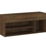 vidaXL Schoenenbank 105x30x45 cm bewerkt hout bruineikenkleurig