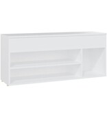 vidaXL Schoenenbank 105x30x45 cm spaanplaat wit