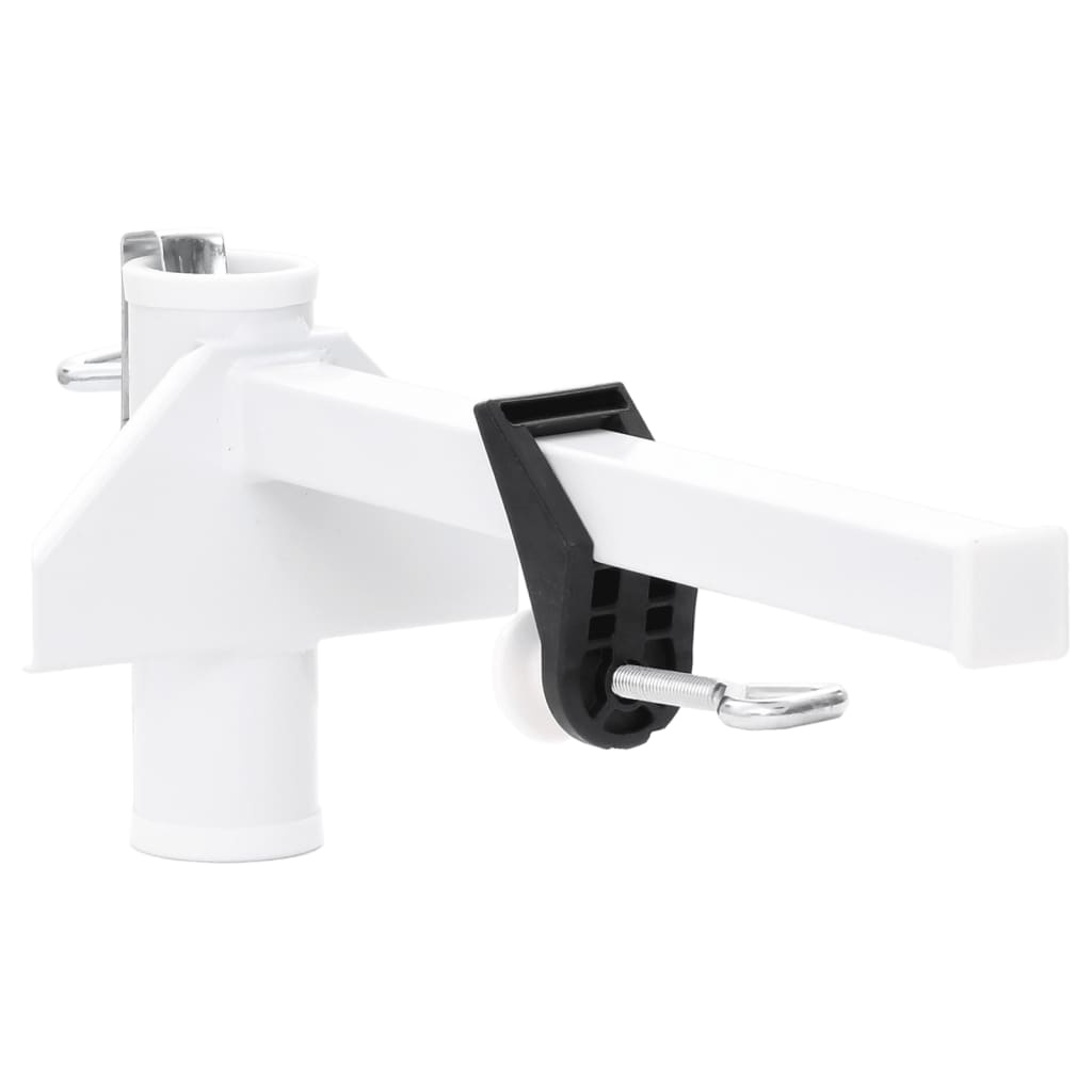 vidaXL Parasolklem voor balkon 38 mm staal wit