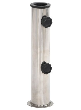 vidaXL Parasolvoet voor Ø38/48 mm stok staal zilverkleurig