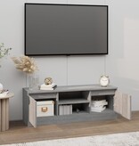 vidaXL Tv-meubel met deur 102x30x36 cm grijs sonoma eikenkleurig