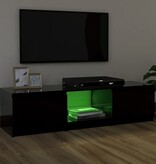 VidaXL Tv-meubel met LED-verlichting 120x30x35,5 cm zwart