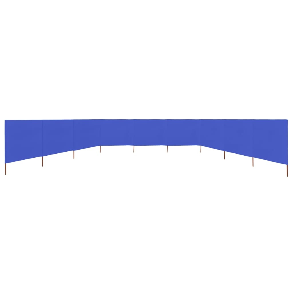 vidaXL Windscherm 9-panelen 1200x80 cm stof azuurblauw