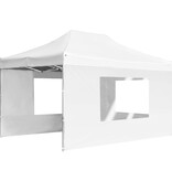 vidaXL Partytent inklapbaar met wanden 4,5x3 m aluminium wit