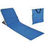 vidaXL Strandmat stoel opvouwbaar PVC blauw