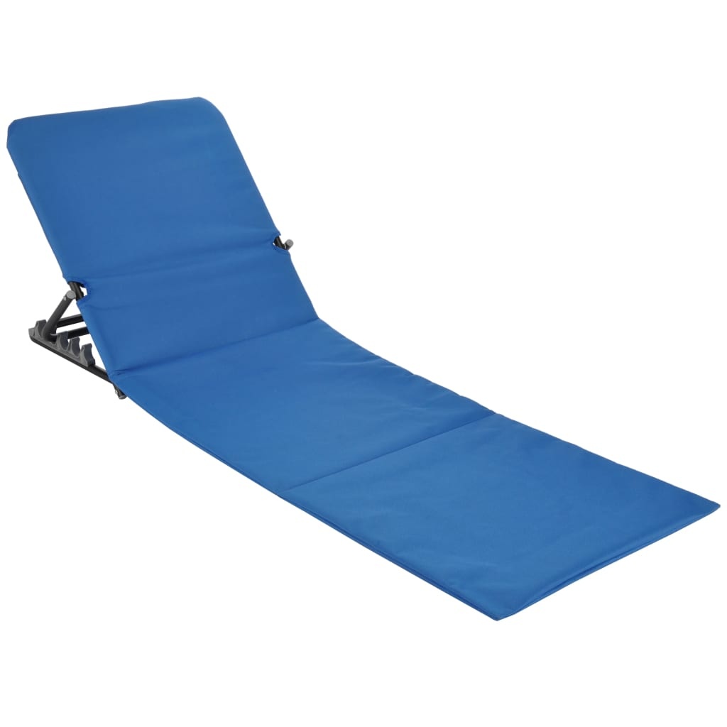 vidaXL Strandmat stoel opvouwbaar PVC blauw