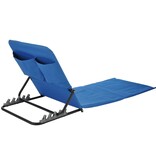 vidaXL Strandmat stoel opvouwbaar PVC blauw