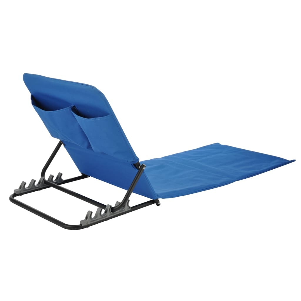 vidaXL Strandmat stoel opvouwbaar PVC blauw