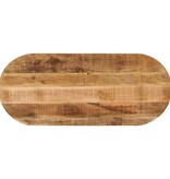 vidaXL Tafelblad ovaal 140x60x3,8 cm massief ruw mangohout