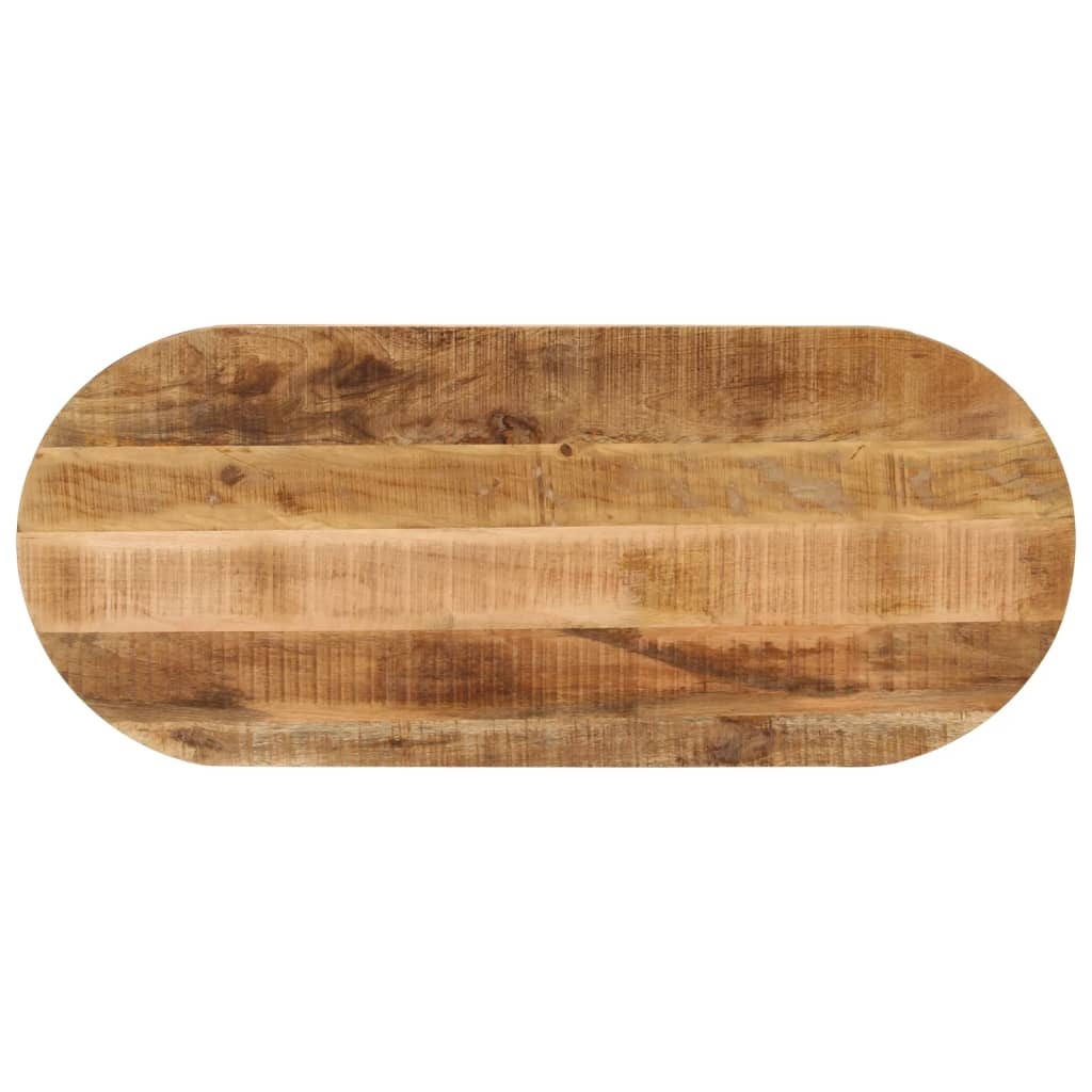 vidaXL Tafelblad ovaal 120x60x3,8 cm massief ruw mangohout