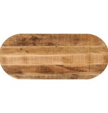 vidaXL Tafelblad ovaal 120x50x3,8 cm massief ruw mangohout