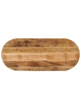 vidaXL Tafelblad ovaal 90x40x3,8 cm massief ruw mangohout