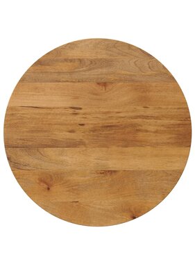 vidaXL Tafelblad rond Ø 90x3,8 cm massief ruw mangohout