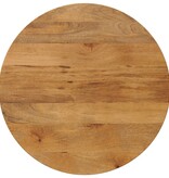 vidaXL Tafelblad rond Ø 90x2,5 cm massief ruw mangohout