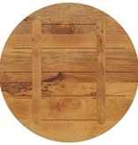 vidaXL Tafelblad rond Ø 90x2,5 cm massief ruw mangohout