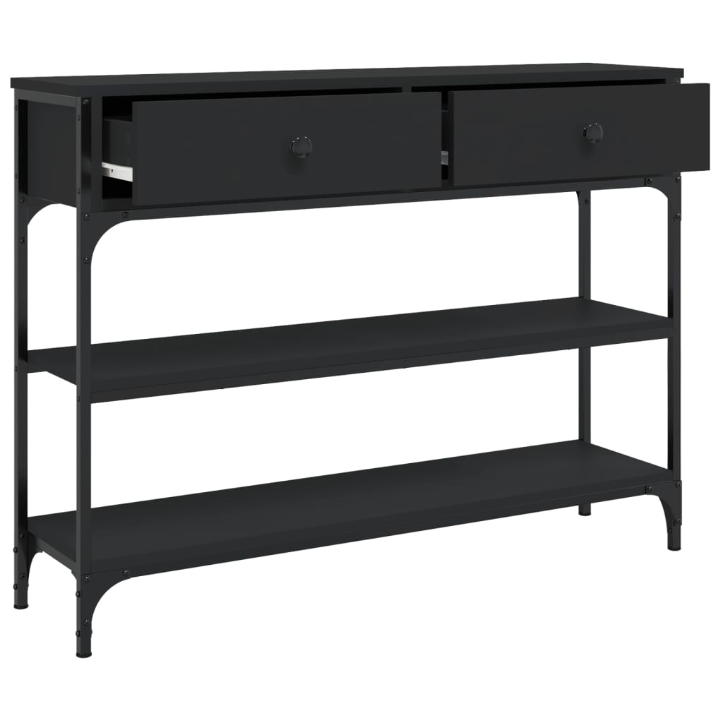 VidaXL Wandtafel 100x25x75 cm bewerkt hout zwart
