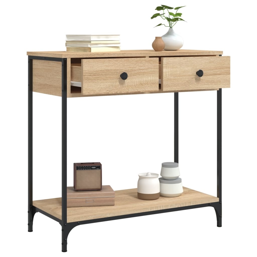 VidaXL Wandtafel 75x34,5x75 cm bewerkt hout sonoma eikenkleurig