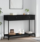 VidaXL Wandtafel 100x34,5x75 cm bewerkt hout zwart