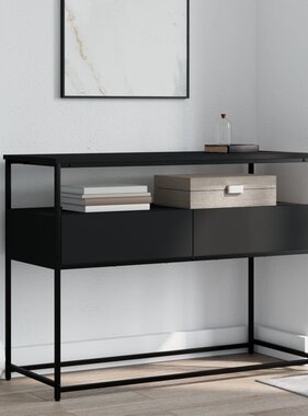 VidaXL Wandtafel 100x40x75 cm bewerkt hout zwart