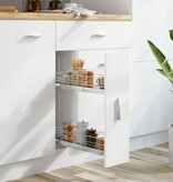 vidaXL Draadmand keuken uittrekbaar 2-laags 47x15x54,5cm zilverkleurig