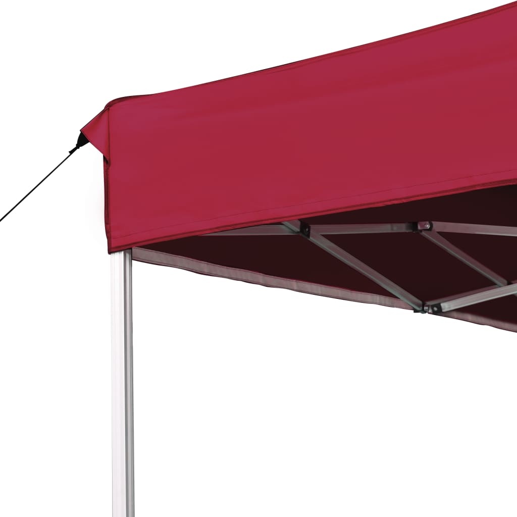 Partytent professioneel inklapbaar 4,5x3 m aluminium wijnrood