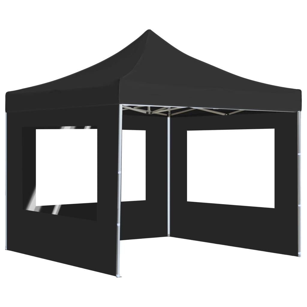 Partytent inklapbaar met wanden 3x3 m aluminium antraciet