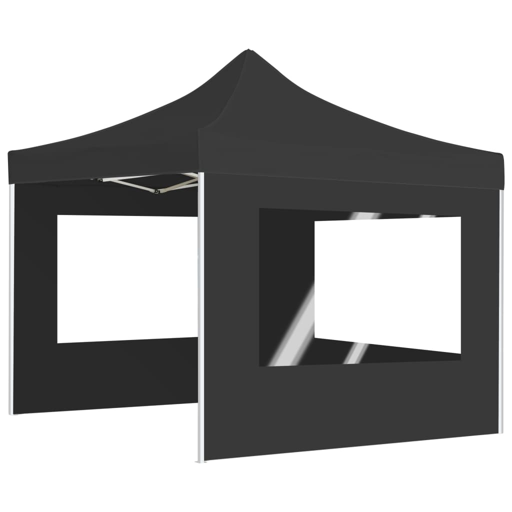 Partytent inklapbaar met wanden 3x3 m aluminium antraciet