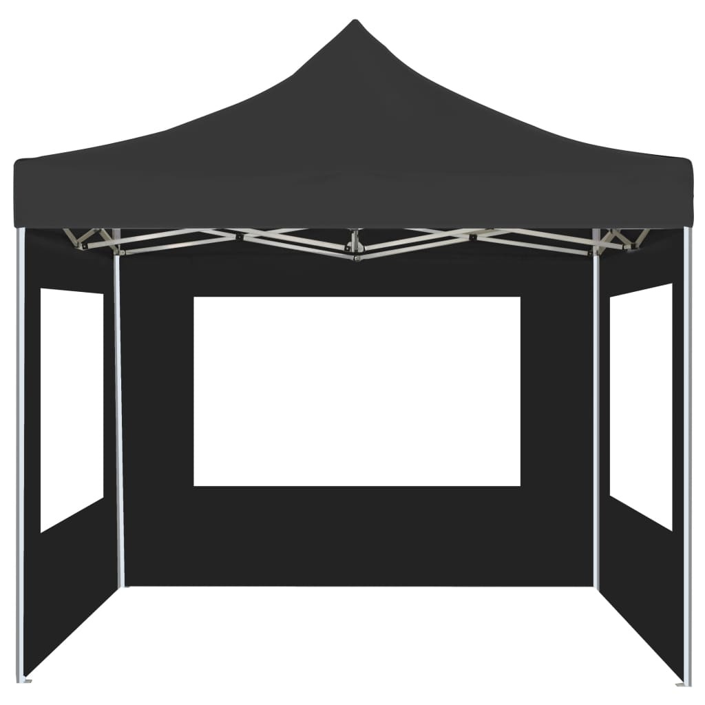 Partytent inklapbaar met wanden 3x3 m aluminium antraciet