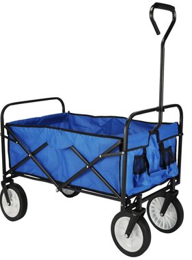 vidaXL Bolderkar inklapbaar 53,5x83x27 cm blauw